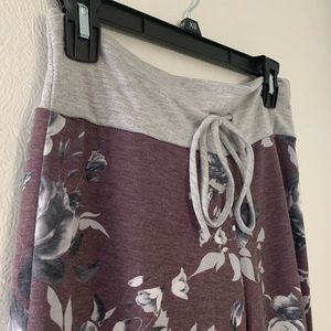 Pink blush maternity wide leg lounge pants